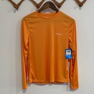 NWT Columbia Vibrant Orange Performance Shirt Omni-Shade UV Protection